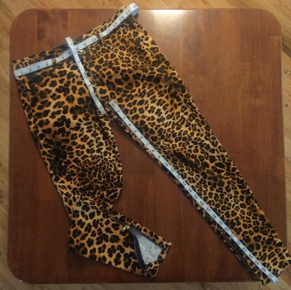 Zara Trafaluc Leopard Ankle Zip Skinny Pants MMXII - Picture 7 of 8